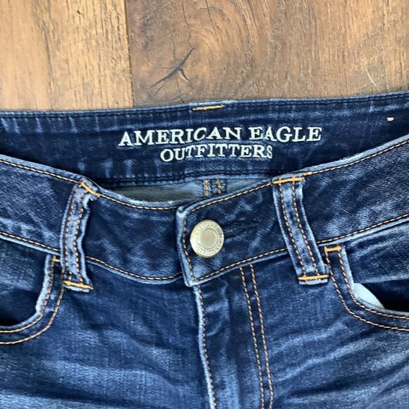 American Eagle Super Stretch Hi-Rise Dark Wash w/Fade Jegging Jeans - Picture 2 of 6